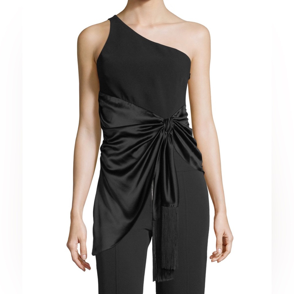 Cinq a Sept Silk Top one shoulder